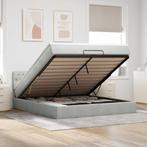 vidaXL Ottoman bed met matras en LEDs 160x200cm fluweel, Verzenden, 200 cm, 160 cm, Nieuw