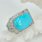 Turquoise - Zilver - Ring - Turquoise Americano