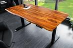 In hoogte verstelbaar bureau MAMMUT 160cm naturel Sheesham, Huis en Inrichting, Bureaus, Ophalen of Verzenden, Nieuw
