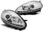 Koplampen Fiat Punto Evo Bj. 09- DRL look chroom, Ophalen of Verzenden, Nieuw