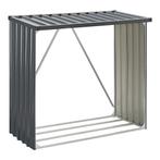 [casa.pro] Stalen brandhout rek Kalmar houtopslag 156x80x152, Tuin en Terras, Haardhout, Verzenden