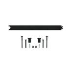 Intersteel Tussenrail 45cm tbv schuifdeursysteem - mat zwart, Verzenden, Nieuw