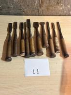 Japanese Vintage Nomi Chisels Collection (Lot of 10) -