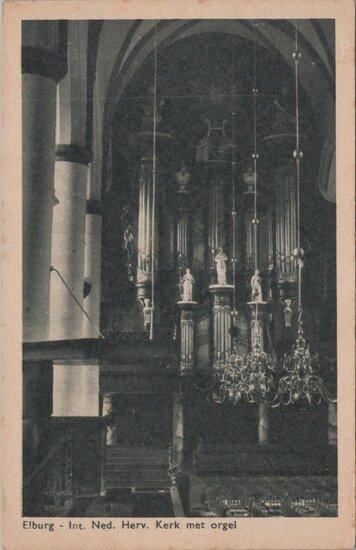 ELBURG - Int. Ned. Herv. Kerk met orgel, Verzamelen, Ansichtkaarten | Nederland, Verzenden