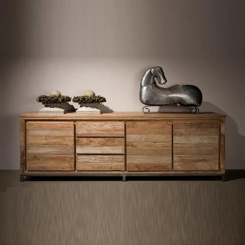 *WOONWINKEL* Tower Living Venetie Teak Dressoir Met Wit, Huis en Inrichting, Kasten | Dressoirs, Nieuw, Verzenden