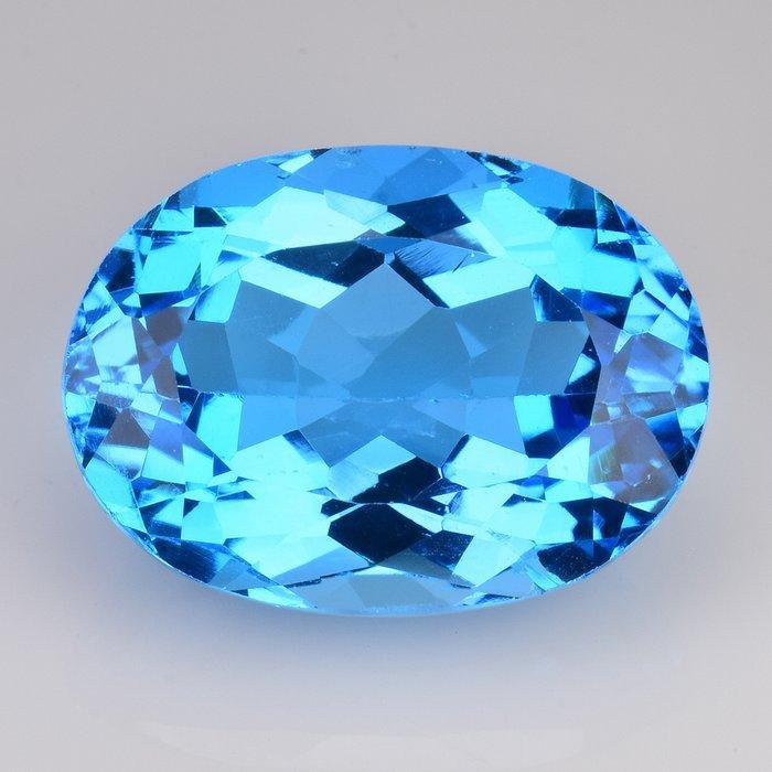 1 pcs Blauw Topaas - 18.84 ct - nternational Colored, Sieraden, Tassen en Uiterlijk, Edelstenen