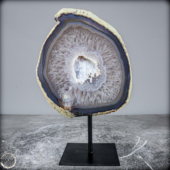 Natuurlijke amethist agaat druse op standaard- 3663.25 g, Verzamelen, Mineralen en Fossielen