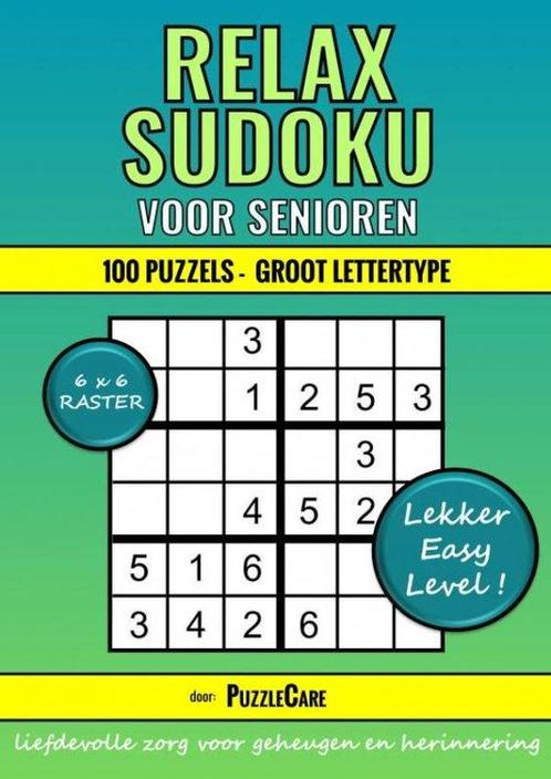 9789403701943 Sudoku Relax voor Senioren 6x6 Raster - 100..., Boeken, Gezondheid, Dieet en Voeding, Nieuw, Verzenden