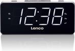 Lenco CR-18 White - Wekkerradio met LED display - Wit, Witgoed en Apparatuur, Wekkers, Verzenden, Nieuw