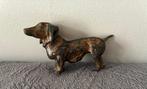 sculptuur, Sculpture Teckel Basset en bronze - 6 cm - Brons