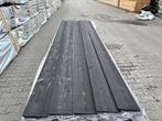 Ca. 45x Zweeds Rabat zwart gecoat, 16x195mm, lengte 480cm, Doe-het-zelf en Verbouw, Hout en Planken, Nieuw