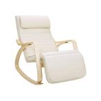 Rocking chair berkenhout beige | retourdeal op=op, Eenpersoons, Minder dan 75 cm, Nieuw, Ophalen of Verzenden