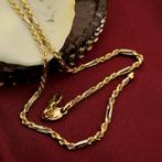 Bicolor gouden Figarope ketting; Cento group | 36,5 cm, Sieraden, Tassen en Uiterlijk, Kettingen, Ophalen of Verzenden, Gebruikt