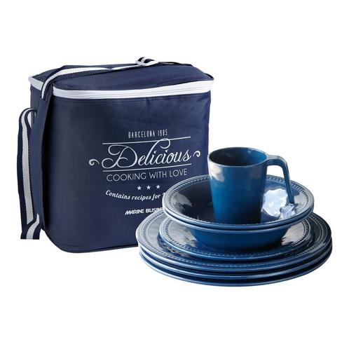 Scheepsservies Harmony Blue Set 24-Delig, Watersport en Boten, Accessoires en Onderhoud, Nieuw, Ophalen of Verzenden