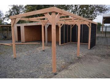 Veiling - Douglas Carport frame met berging - 720x510x235 cm beschikbaar voor biedingen