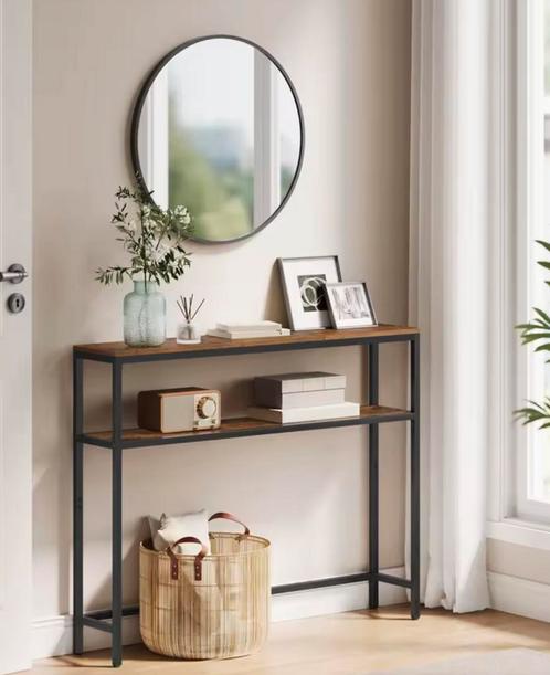Consoletafel Landelijk Design met 2 planken – 80x20cm breed, Antiek en Kunst, Antiek | Meubels | Tafels, Verzenden