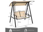 Coast Tuinschommel - 2-Zits - Verstelbare Luifel - Metaal -, Tuin en Terras, Verzenden, Nieuw