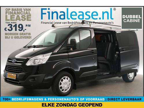 Ford Transit Custom 290 2.0 TDCI L2H1 DC 6Pers TrekH €319pm, Auto's, Bestelauto's, Lease, Handgeschakeld, Diesel, Ford, Zwart