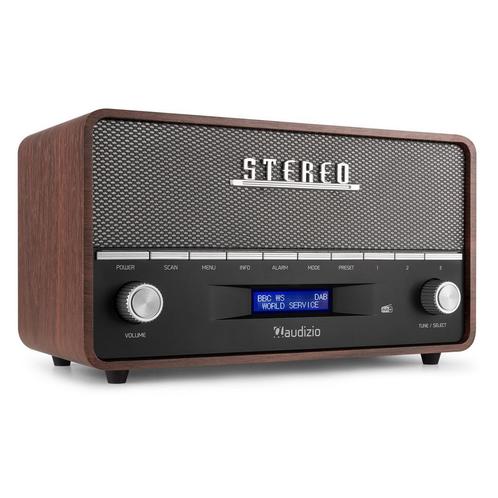 Retourdeal - Audizio Corno retro DAB+ radio met Bluetooth -, Audio, Tv en Foto, Radio's, Zo goed als nieuw, Verzenden