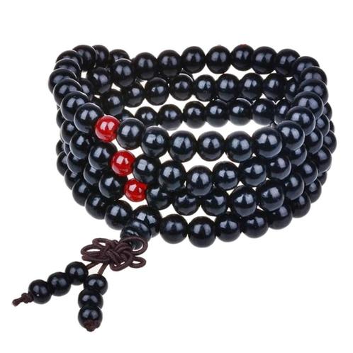 Fako Bijoux® - Buddha Armband - Sandelhout - 8mm - Zwart, Sieraden, Tassen en Uiterlijk, Armbanden, Verzenden