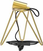Calex Tafellamp Tripod Industrieel E27 Fitting goud - Excl., Huis en Inrichting, Lampen | Tafellampen, Ophalen of Verzenden, Zo goed als nieuw