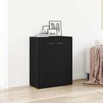 vidaXL Dressoir Zwart Eiken 60x30x75 cm Engineered Wood, Huis en Inrichting, Kasten | Dressoirs, Verzenden, Nieuw, Overige houtsoorten