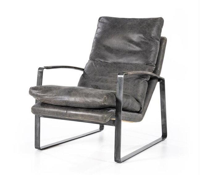 Fauteuil Lex | Eleonora-Antraciet, Huis en Inrichting, Fauteuils, Nieuw, Ophalen of Verzenden