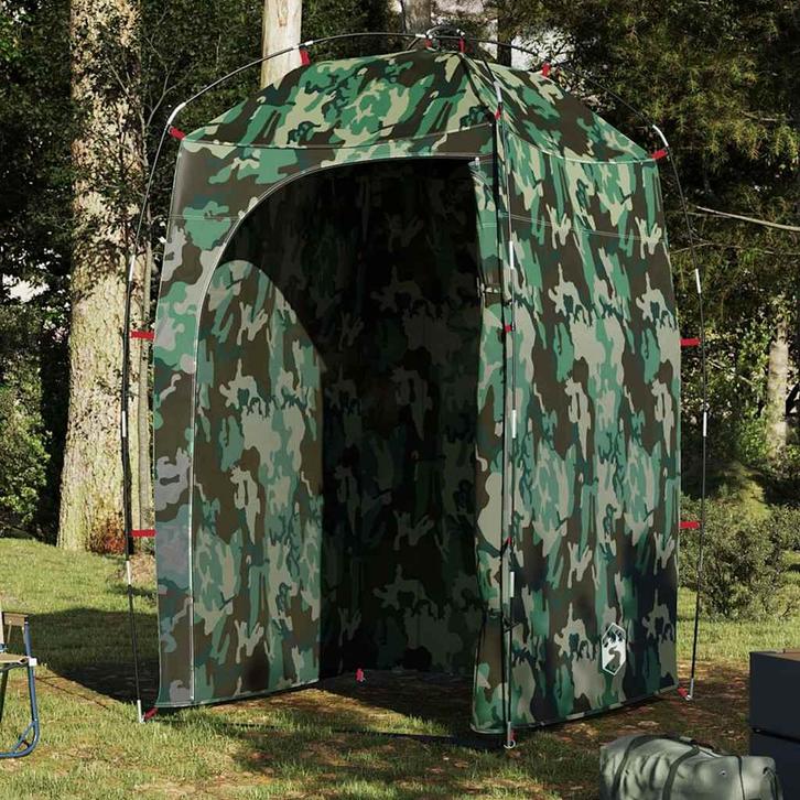 vidaXL Douchetent waterdicht camouflage, Caravans en Kamperen, Tenten, Nieuw, tot en met 2, Verzenden