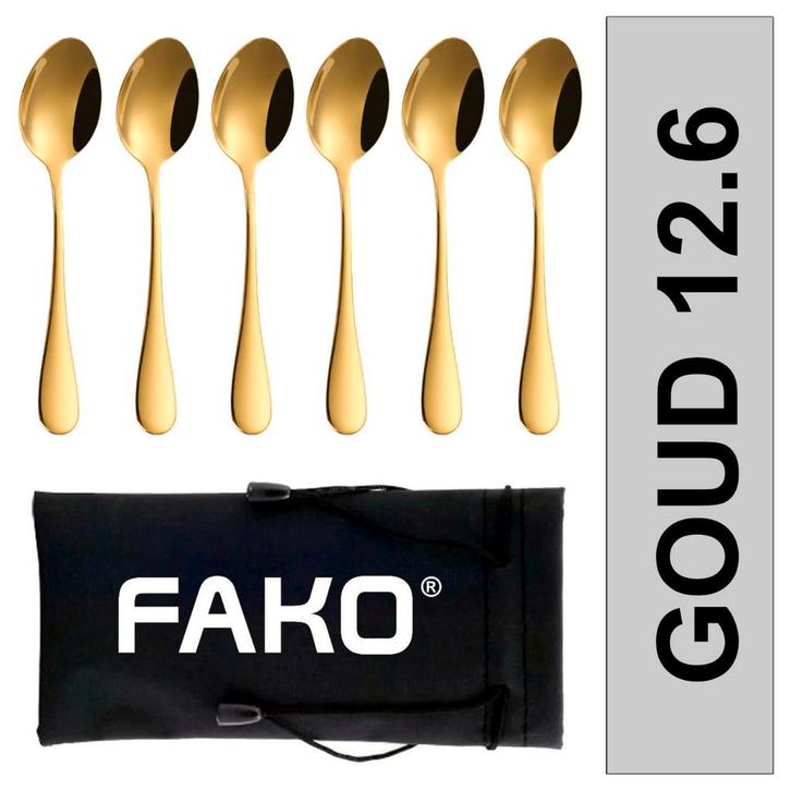 Fako Bijoux - Theelepel / Koffielepel Classic - 12cm - Goud, Huis en Inrichting, Keuken | Bestek, Verzenden