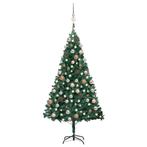 vidaXL Kunstkerstboom met verlichting en kerstballen 120 cm, Verzenden, Nieuw