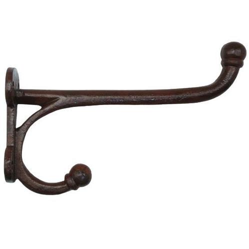 Kapstokhaak zwaar recht 19 cm ijzer geroest, Huis en Inrichting, Woonaccessoires | Kapstokken, Verzenden