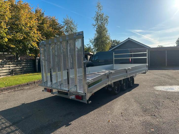 Beavertrailer / machinetransporter met gehele ramp., Auto diversen, Aanhangers en Bagagewagens, Nieuw, Ophalen