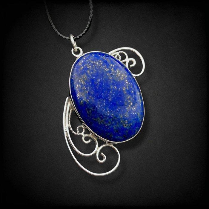 Zonder Minimumprijs - Hanger Zilver Lapis lazuli - Lapis, Verzamelen, Mineralen en Fossielen