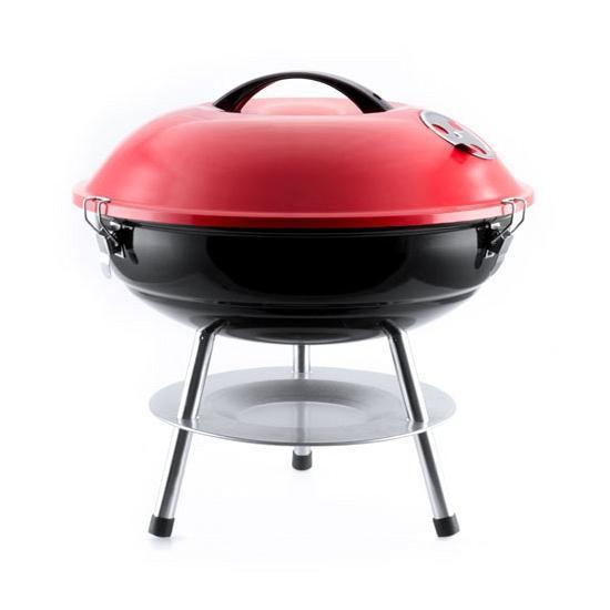 Ronde houtskool barbecue / bbq rood 36 cm - Barbecues, Tuin en Terras, Houtskoolbarbecues, Ophalen of Verzenden