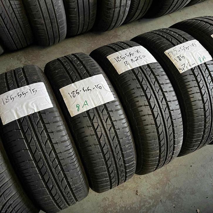 4 x Bridgestone B250 185-55-15 Zomerbanden 7,5mm, Auto-onderdelen, Banden en Velgen, 15 inch, Zomerbanden, 185 mm, Personenwagen