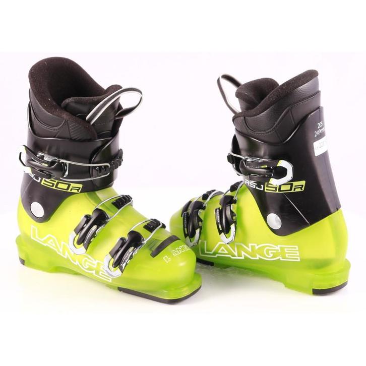 31 32 kinder skischoenen LANGE RSJ 50 R, green/black ( TOP s, Sport en Fitness, Skiën en Langlaufen, Skiën, Schoenen, Gebruikt