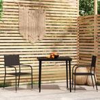 vidaXL 3-delige Tuinset zwart, Tuin en Terras, Tuinsets en Loungesets, 2 zitplaatsen, Nieuw, Tuinset, Verzenden