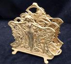 Antieke Messing Brievenhouder - Art Nouveau Style -