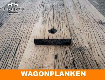 Authentieke oud eiken wagonplanken op voorraad - lengte 2,7m beschikbaar voor biedingen