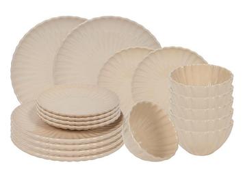 Serviesset Flower - Beige - 18-delig beschikbaar voor biedingen