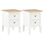 vidaXL Nachtkastje 2 st 35x30x49 cm MDF wit, Huis en Inrichting, Minder dan 45 cm, Verzenden, Nieuw, Minder dan 55 cm