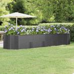 vidaXL Plantenbak 396x100x68 cm gepoedercoat staal, Tuin en Terras, Bloempotten, Verzenden, Nieuw