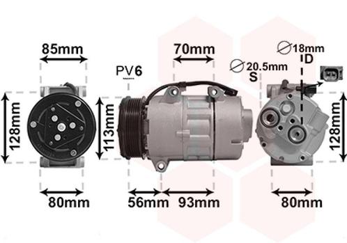 AIRCO COMPRESSOR VOOR FORD GALAXY 2006-2010 1435796, Auto-onderdelen, Airco en Verwarming, Nieuw, Ophalen of Verzenden