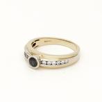 Ring - 14 karaat Geel goud Saffier - Diamant, Nieuw