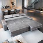 Slaapbank met opbergruimte Nero | L-Hoekbank | U-bank, Huis en Inrichting, Banken | Bankstellen, Verzenden, Nieuw