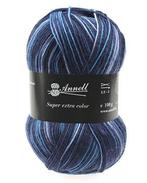 Wol Annell Super Extra Color - 2912 Blauw, Nieuw