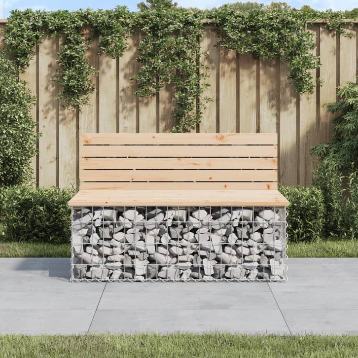 vidaXL Tuinbank schanskorfontwerp 103x70x65 cm massief, Tuin en Terras, Tuinbanken, Nieuw, Verzenden