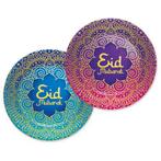 Bordjes Eid Mubarak Paars/Blauw (8st), Ophalen of Verzenden, Nieuw