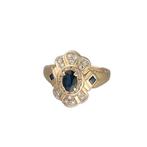 Ring - 18 karaat Geel goud Saffier - Diamant, Sieraden, Tassen en Uiterlijk, Ringen, Nieuw
