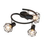 Art deco spot zwart draai- en kantelbaar 3-lichts - Mosh, Nieuw, Overige materialen, Modern